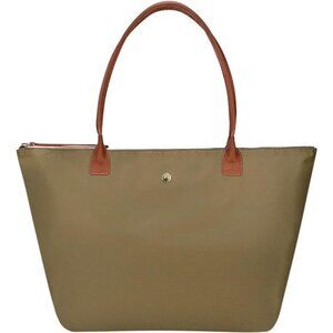 Dark‎ Green Shoulder Tote Bag for Women, Nylon Top-Handle Purse, Foldable  Bags